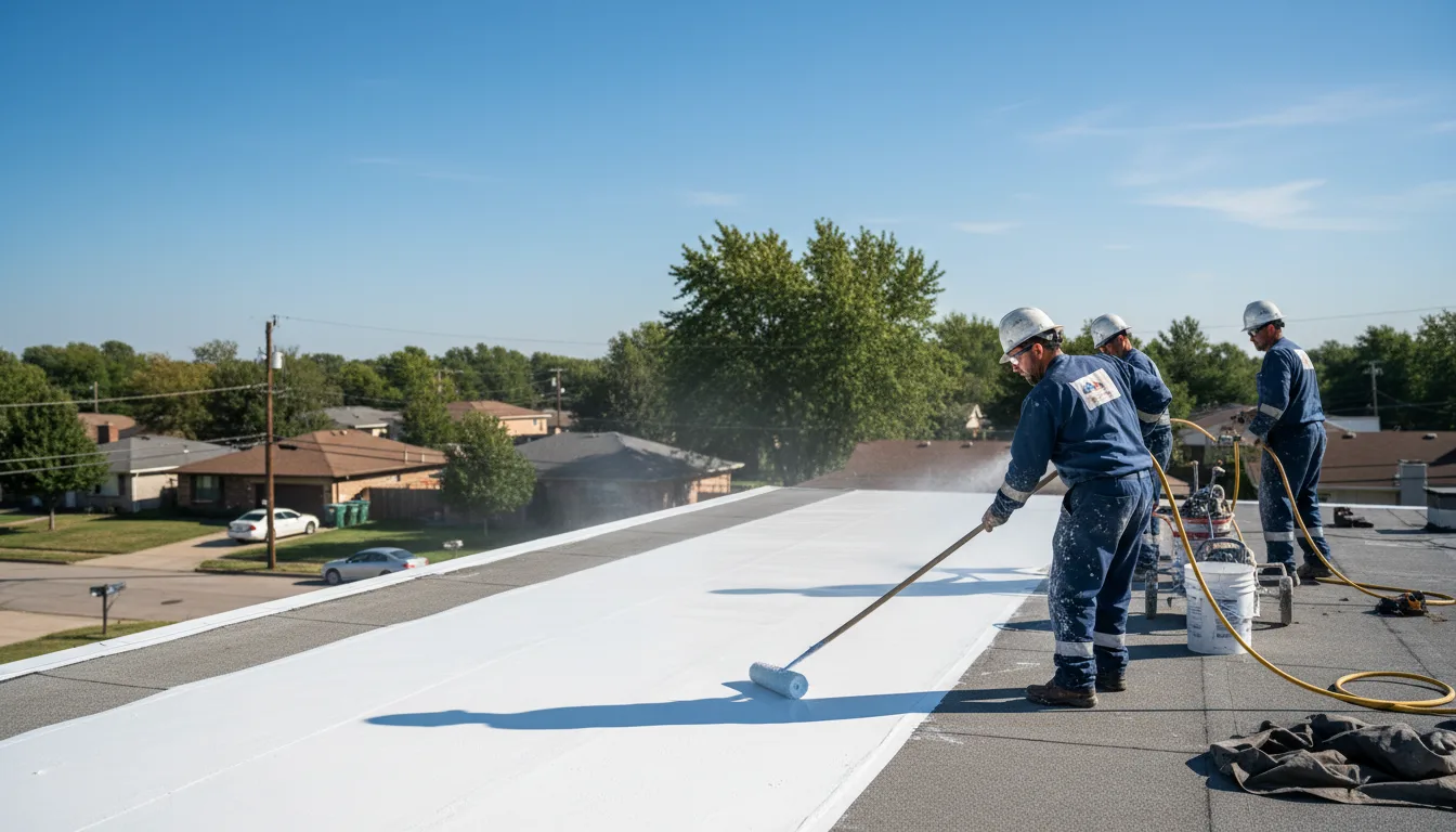 Commercial roof coating in Benson, IL near me